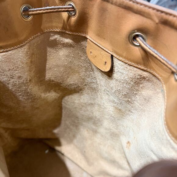 Vintage Gucci Bucket Bag Micro GG Monogram Logo Ivory Cream Brown 80's - Picture 8 of 11